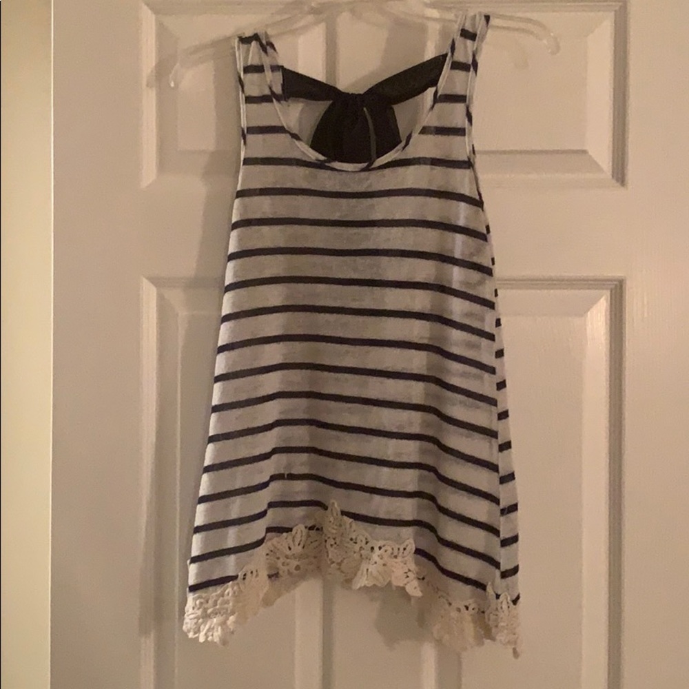 Navy blue striped tank top